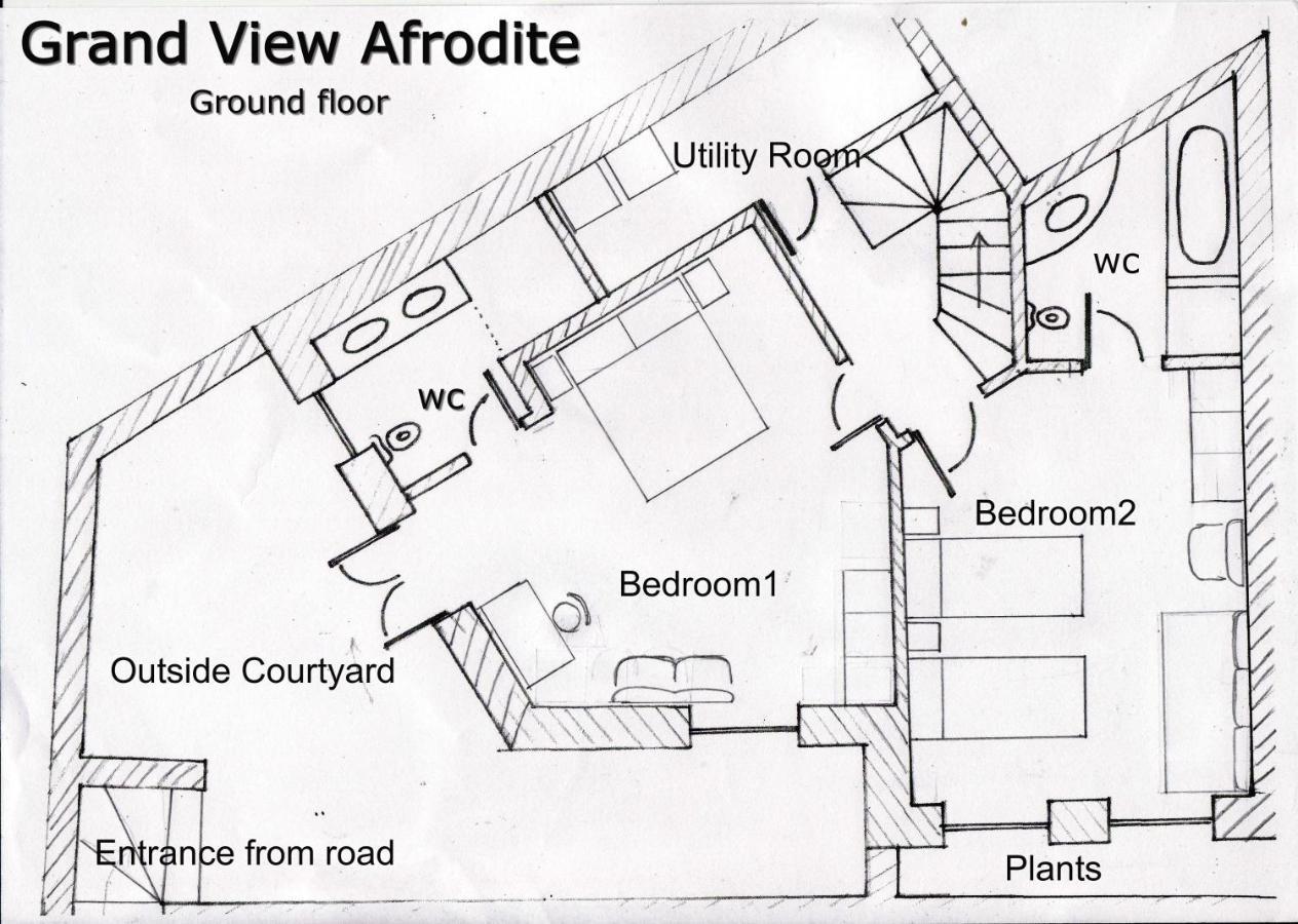 Grand View Afrodite Mithimna Eksteriør bilde